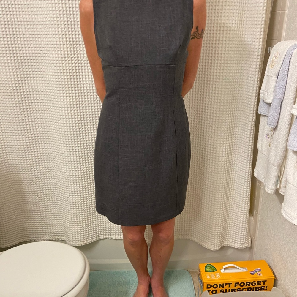 Elegant Gray Sleeveless Dress